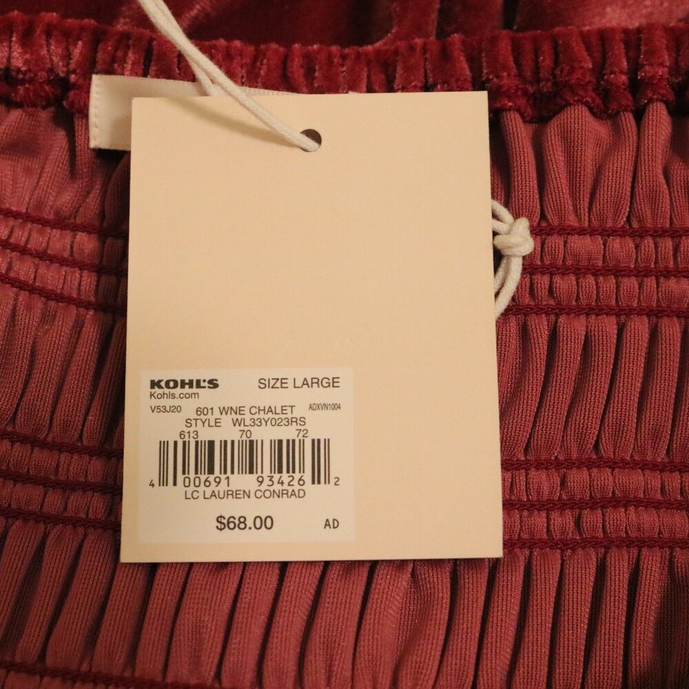 LC Lauren Conrad wine chalet pink large dress NWT MAXI length - Picture 10 of 11